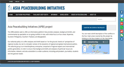 Desktop Screenshot of peacebuilding.asia