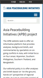 Mobile Screenshot of peacebuilding.asia